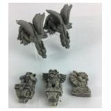 Gargoyle figures & Magnets 5 piece Collection