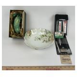 Waterford Christmas Pickle, Prussia Germany Bowl,
