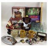 RCA CD Player, Holiday Decor, Coca Cola Glassware,
