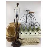 Decorative Bicycle, Birdhouse, Golf Lamp +