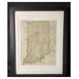1898 Map Of Indiana From The International Cyclopa