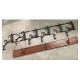 Metal swing arm industrial style coat rack,