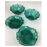 Vintage Teal Glass - Glassware Bowls and Plates