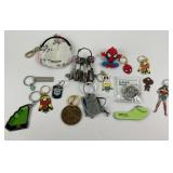 Keychains: Spiderman, Nickelodeon Guts and Temple