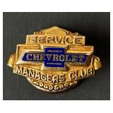 M10K Stamped Chevrolet Service Managers Club pin