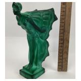 Art Deco Malachite Flying Lady Sculpture