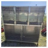 Modular Metal Pet Cage Bank On Wheels 5 Doors