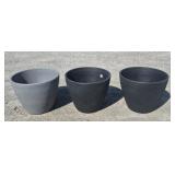 Large Plastic Planters (3) 20 in. Across & 16 in.