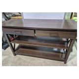 Wood Console Table With 2 Drawers & Shelf 16 in.