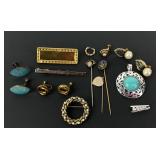Costume Jewelry Collection Some Stamped & Antique
