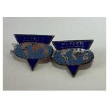 GB Sterling Stamped Y-Teen Block captain pin .96g
