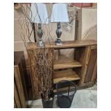 Table Lamps With Silver Colored Finish (2), Curly