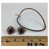 Amy Kahn Russell Bronze .925 sterling Earrings, Ba