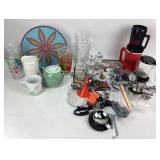 Tableware Including Glasses, Teapot, Mugs