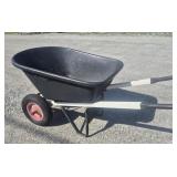 Truper Plastic Shell Wheelbarrow With 2 Wheels