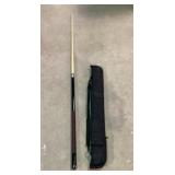 Pool Cue With Black Carrying Case