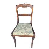 Wood Side Chair With Padded Upholstered Seat