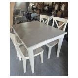 White Wood Dining Table 48 in. X 36 in. X 31 in. H
