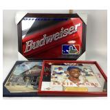 Budweiser MLB Sign, Ernie Banks Display, Coca-Cola