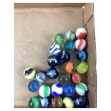 Glass Swirl-Patterned Marbles Shooters