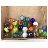 Glass Marbles with Swirl Designs Shoote