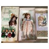 Great American Doll Company Porcelain Doll/4 minis