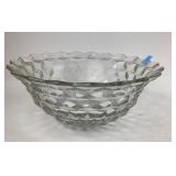 Fostoria American flared lip large punch bowl