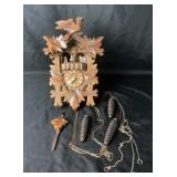 Black Forest Cuckoo Clock With Carved Leaves
