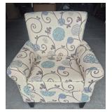Side Chair Upholstered Floral/Paisley Design