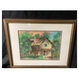 Amy Waters Watercolor Painting of a House
