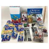 Toys: Chinese Checkers, Metal Revolver Gun, Flying
