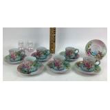 reproduction RS Prussia Teacups, Saucers, MCM Salt