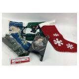 Christmas Stockings, Santa Sleigh, Holiday Decor