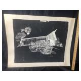 James Mc Bride Barn And Wagon Etching Print