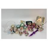 Glass Christmas ornaments: Japan, premier, USA,