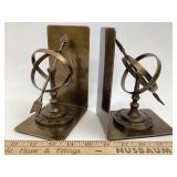 Brass Style Armillary Sphere Bookends