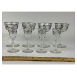 MCM Libby Silver Leaf Frosted Stemware Set