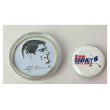 Steve Garvey Senate Coin and Button
