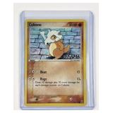 Pokï¿½mon vintage holographic stamped Cubone card