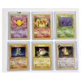 6 Pokï¿½mon vintage first edition cards