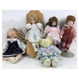 Porcelain Dolls, Plush Bear