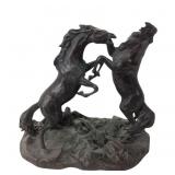 Challenging Stallions by Lanford Monroe Sculpture