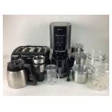 Ninja Coffee Maker, Sunbeam Toaster, Cannisters