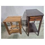 Wood Side Tables 13 in. X 22 in. X 23 in. H & 13