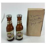 Falstaff Beer Bottle Salt & Pepper Shakers 1942