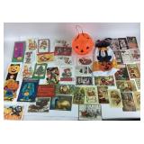Vintage Halloween Greeting Cards, Blowmold, Cat
