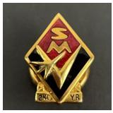 Kinny 10k Stamped SM 2nd Year service pin 1.93g TW