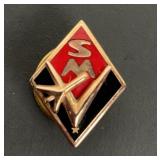 CTO 10k Stamped SM enamel pin 1.66g TW without