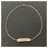 Silver Chain Bracelet Engraved