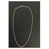 Silver Rope Chain Necklace Italy